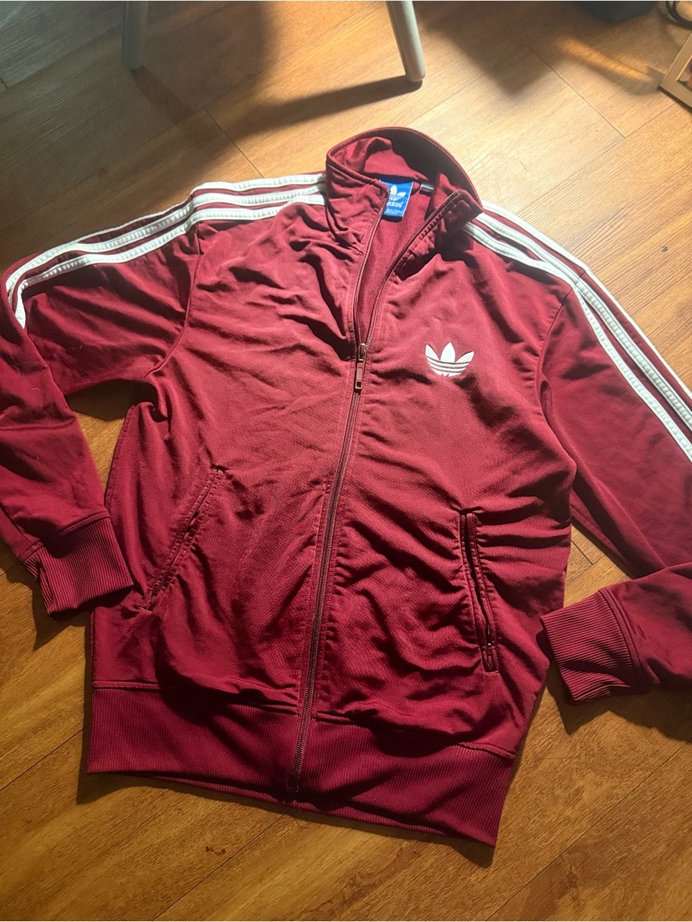 Adidas Firebird Track Jacket S Red Tracksuit Top Originals Trefoil Embroidered